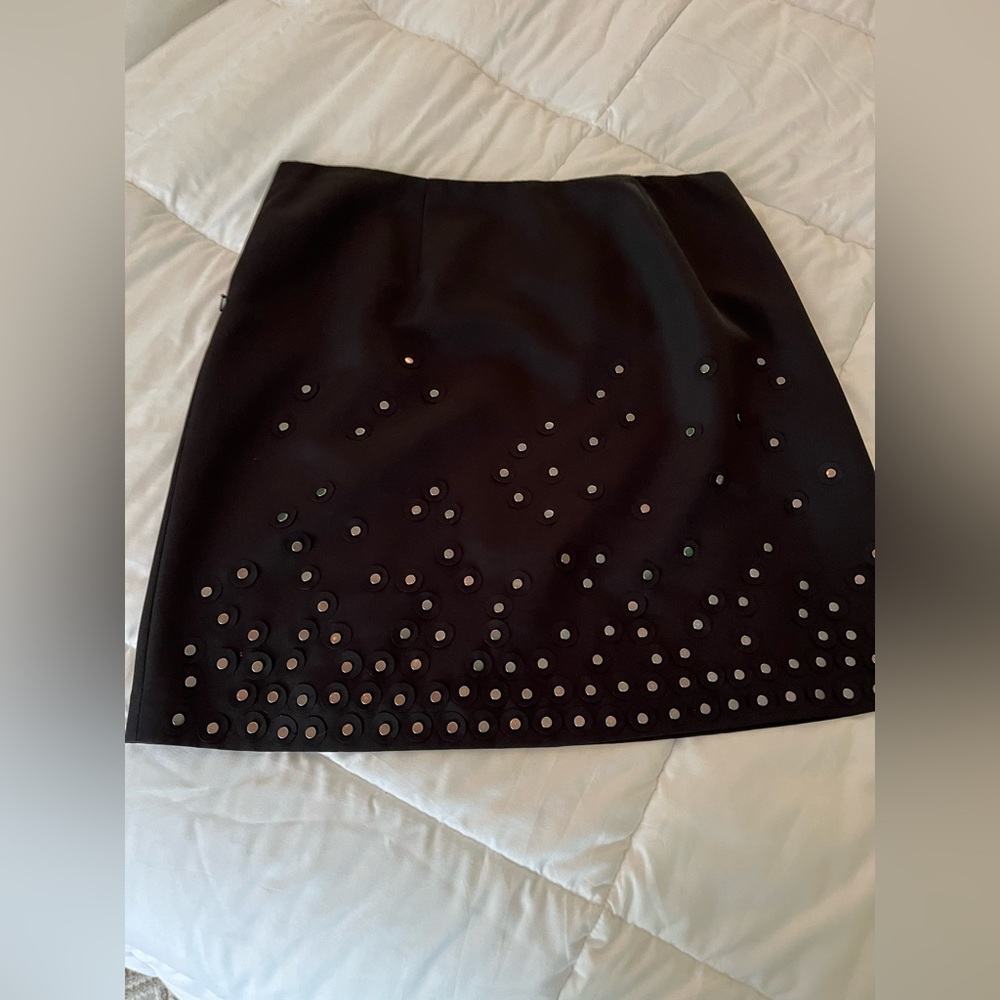 Worth black detail skirt.